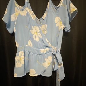 Sienna Sky Floral blouse cold shoulder blouse